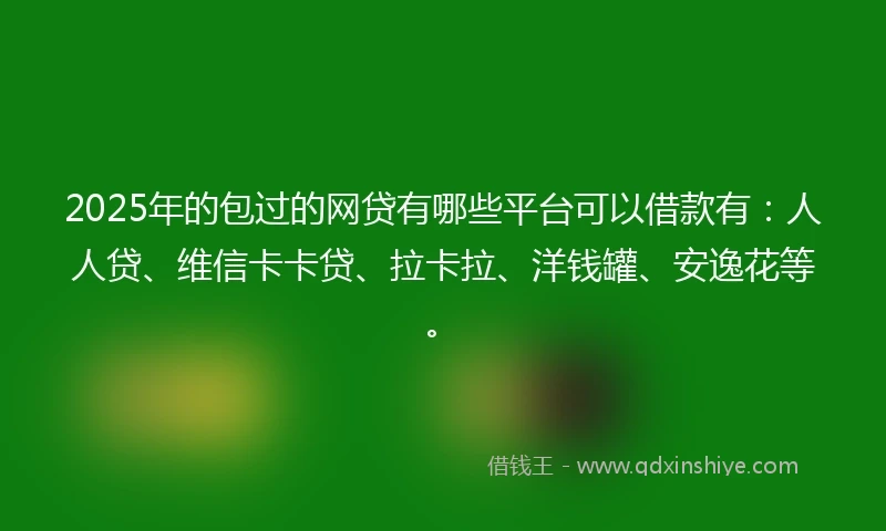 2025年的包过的网贷有哪些平台可以借款有：人人贷、维信卡卡贷、拉卡拉、洋钱罐、安逸花等。