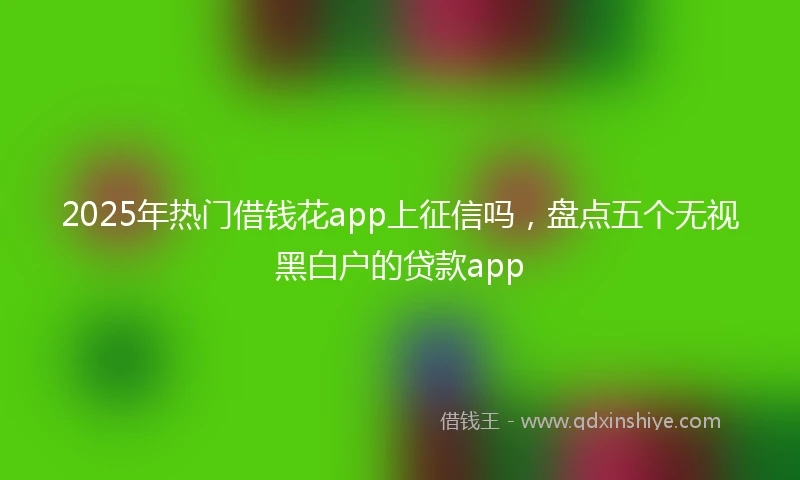 2025年热门借钱花app上征信吗，盘点五个无视黑白户的贷款app