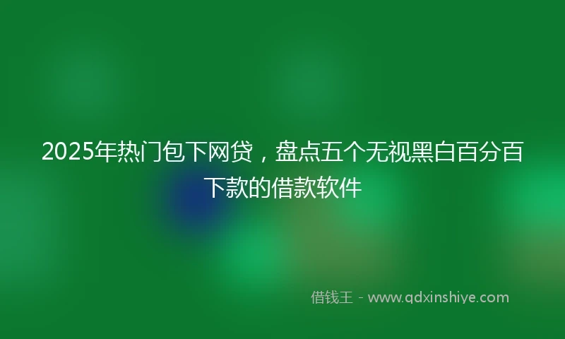 2025年热门包下网贷，盘点五个无视黑白百分百下款的借款软件