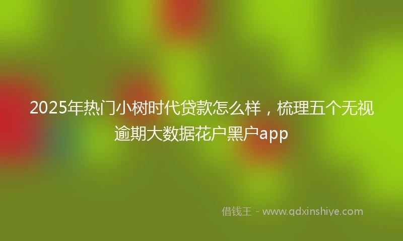 2025年热门小树时代贷款怎么样，梳理五个无视逾期大数据花户黑户app