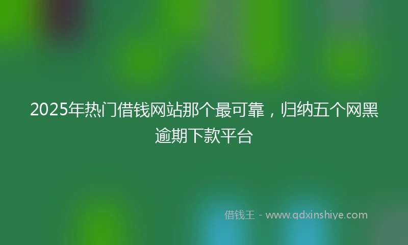 2025年热门借钱网站那个最可靠，归纳五个网黑逾期下款平台