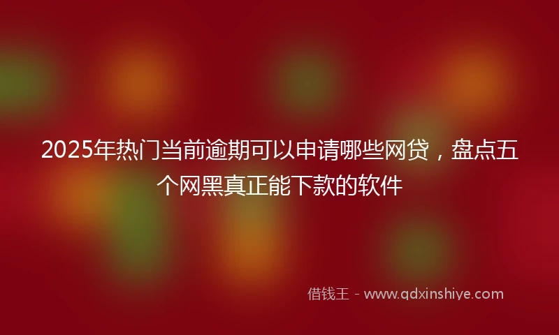 2025年热门当前逾期可以申请哪些网贷，盘点五个网黑真正能下款的软件
