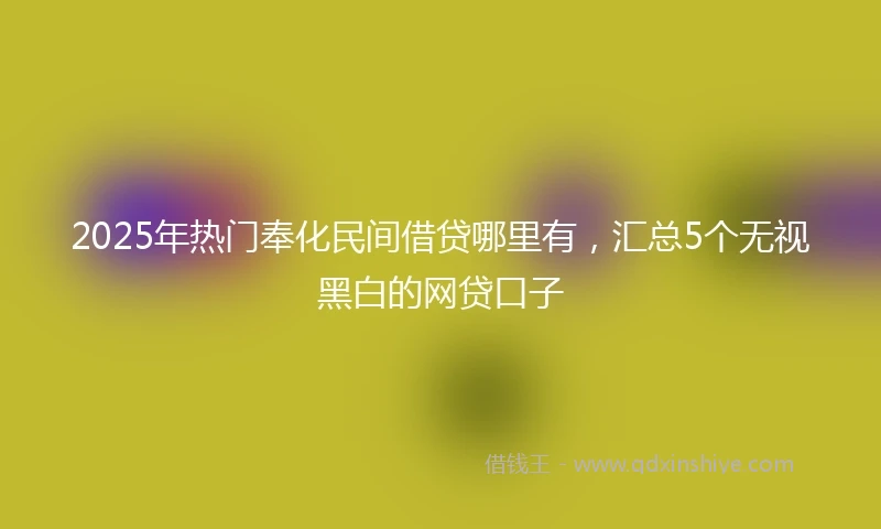 2025年热门奉化民间借贷哪里有，汇总5个无视黑白的网贷口子