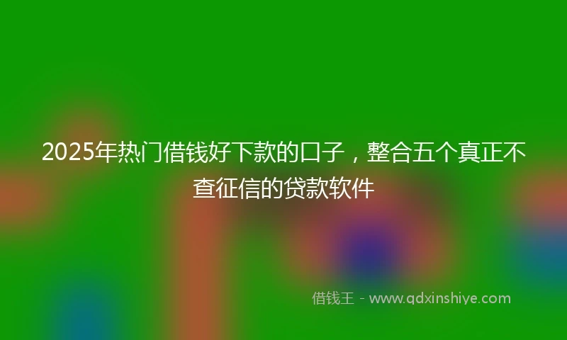 2025年热门借钱好下款的口子，整合五个真正不查征信的贷款软件