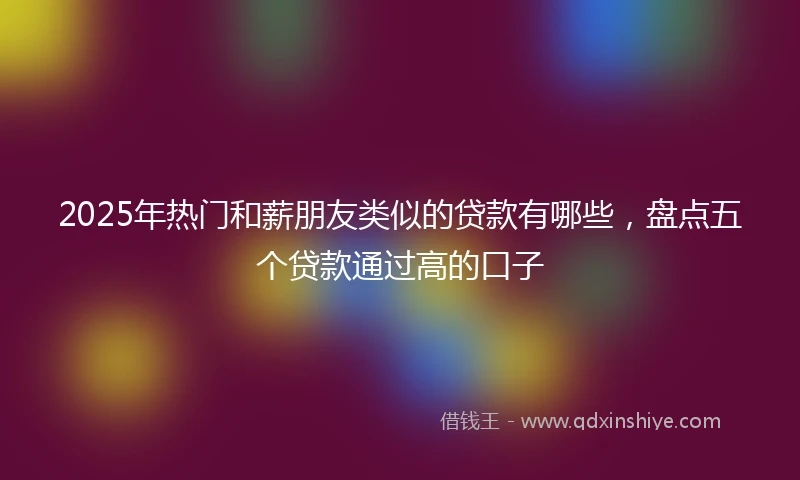 2025年热门和薪朋友类似的贷款有哪些，盘点五个贷款通过高的口子