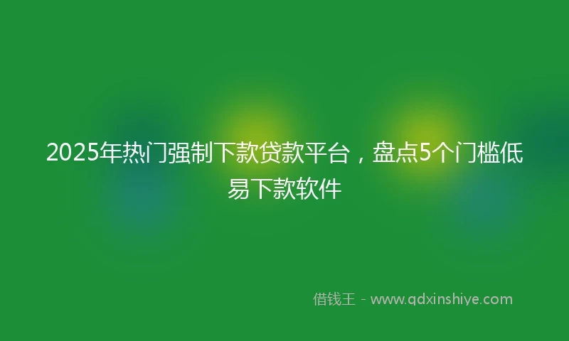 2025年热门强制下款贷款平台，盘点5个门槛低易下款软件