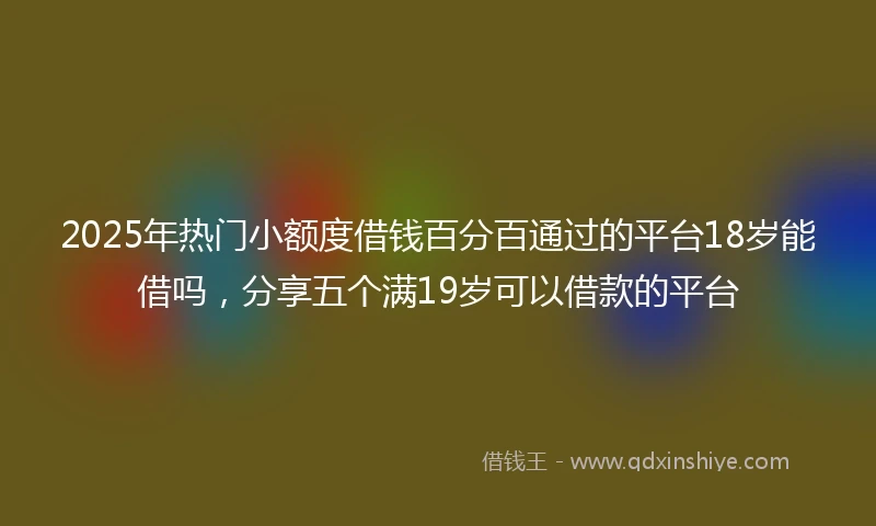 2025年热门小额度借钱百分百通过的平台18岁能借吗，分享五个满19岁可以借款的平台