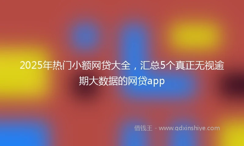 2025年热门小额网贷大全，汇总5个真正无视逾期大数据的网贷app