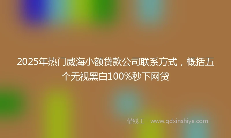 2025年热门威海小额贷款公司联系方式，概括五个无视黑白100%秒下网贷