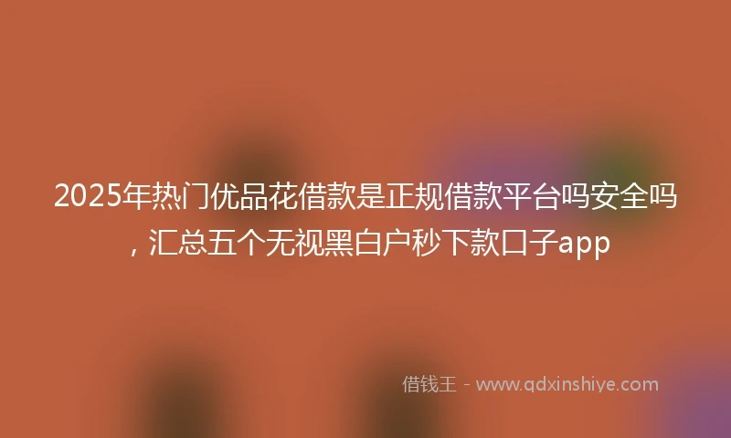 2025年热门优品花借款是正规借款平台吗安全吗，汇总五个无视黑白户秒下款口子app