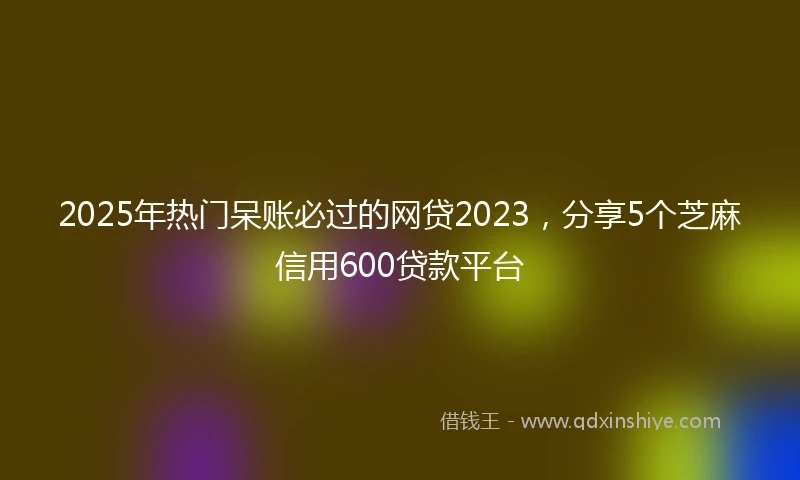2025年热门呆账必过的网贷2023，分享5个芝麻信用600贷款平台