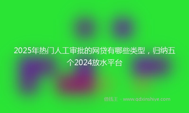 2025年热门人工审批的网贷有哪些类型，归纳五个2024放水平台