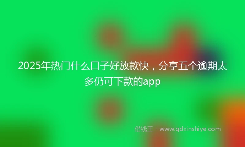2025年热门什么口子好放款快，分享五个逾期太多仍可下款的app
