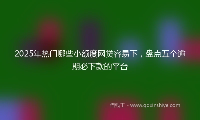 2025年热门哪些小额度网贷容易下，盘点五个逾期必下款的平台