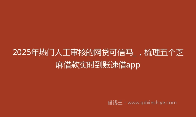 2025年热门人工审核的网贷可信吗_，梳理五个芝麻借款实时到账速借app