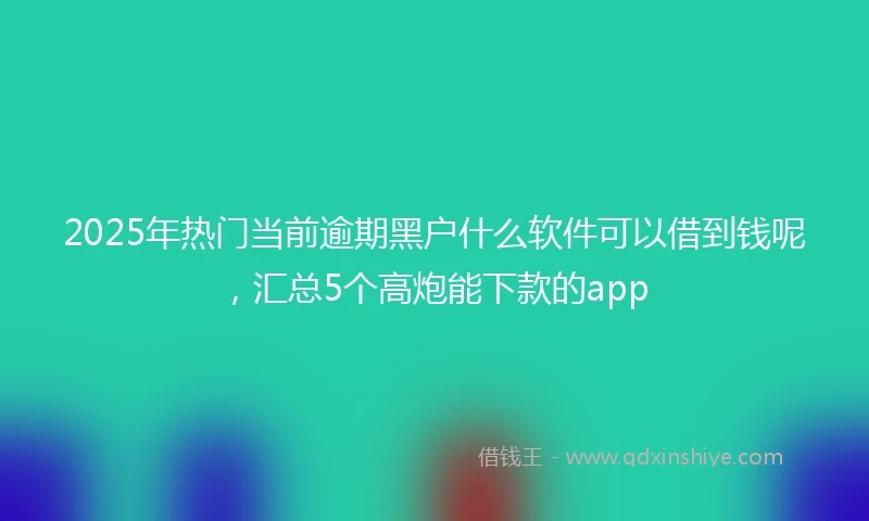 2025年热门当前逾期黑户什么软件可以借到钱呢，汇总5个高炮能下款的app