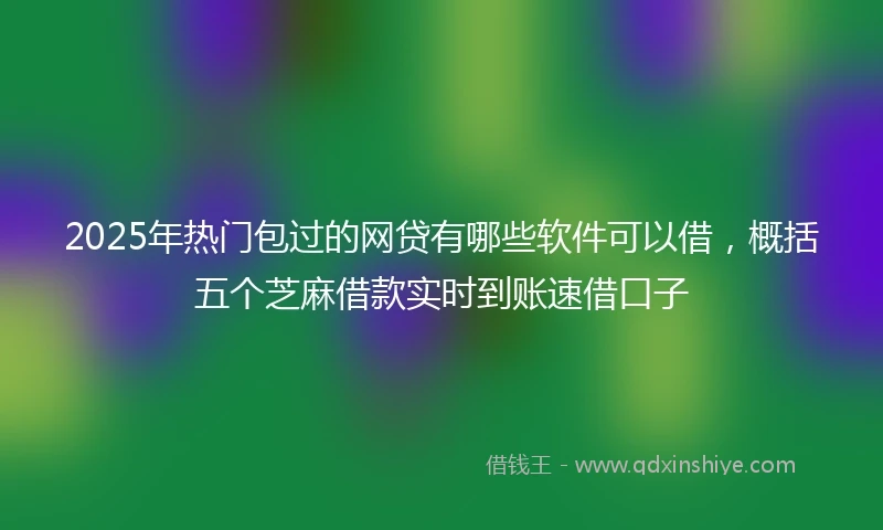 2025年热门包过的网贷有哪些软件可以借，概括五个芝麻借款实时到账速借口子