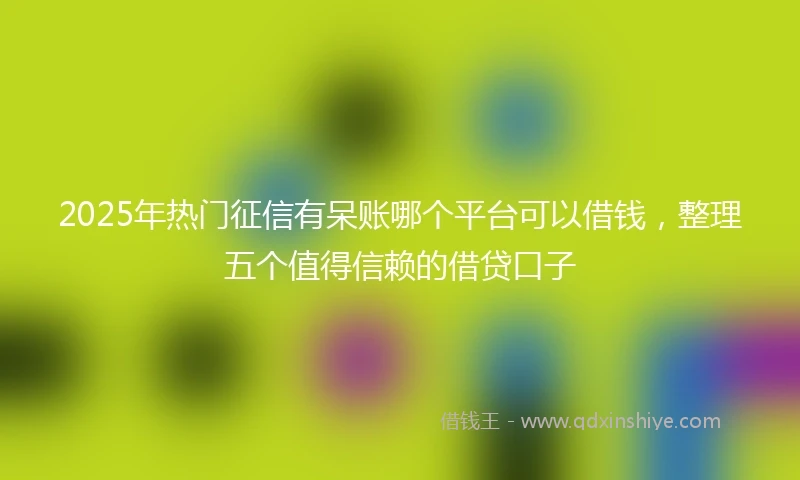 2025年热门征信有呆账哪个平台可以借钱，整理五个值得信赖的借贷口子