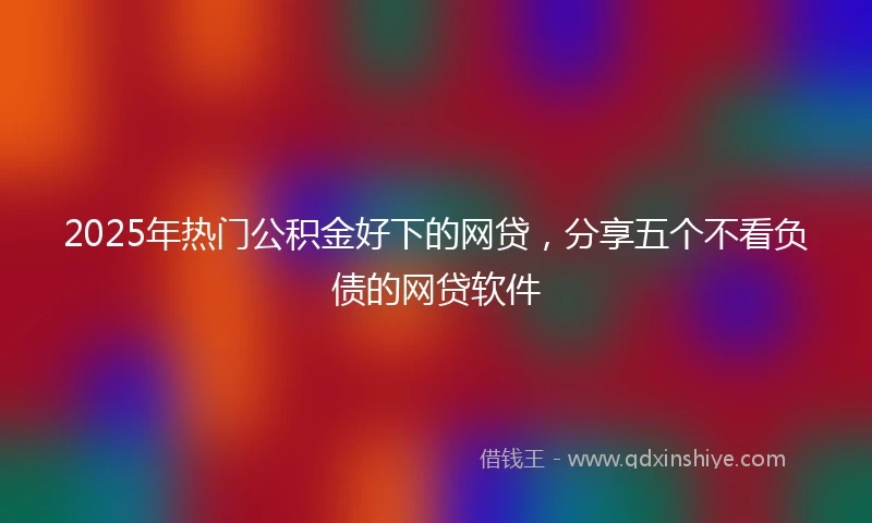 2025年热门公积金好下的网贷，分享五个不看负债的网贷软件