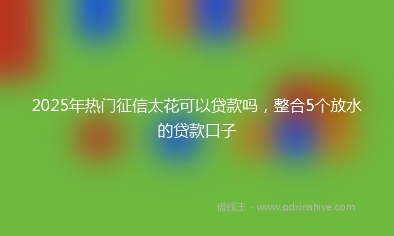 2025年热门征信太花可以贷款吗，整合5个放水的贷款口子