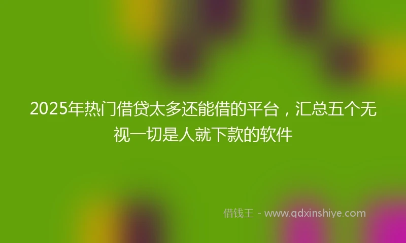 2025年热门借贷太多还能借的平台，汇总五个无视一切是人就下款的软件