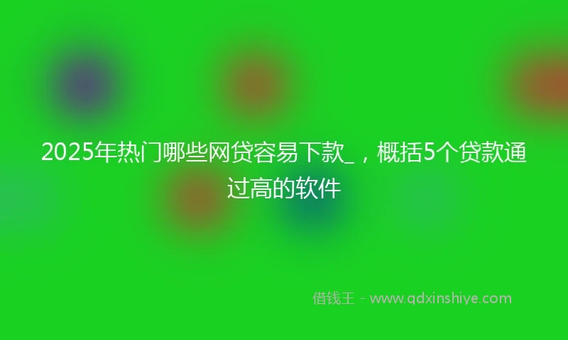 2025年热门哪些网贷容易下款_，概括5个贷款通过高的软件