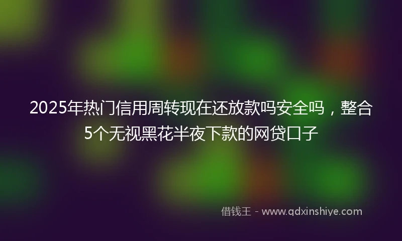 2025年热门信用周转现在还放款吗安全吗，整合5个无视黑花半夜下款的网贷口子
