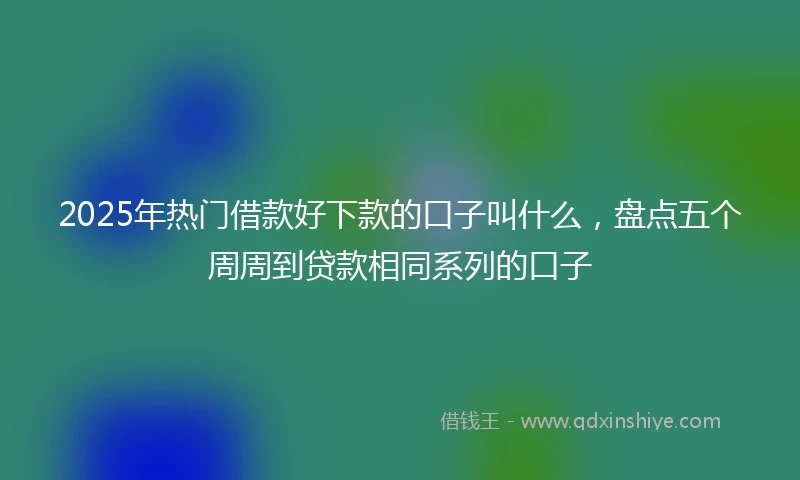 2025年热门借款好下款的口子叫什么，盘点五个周周到贷款相同系列的口子