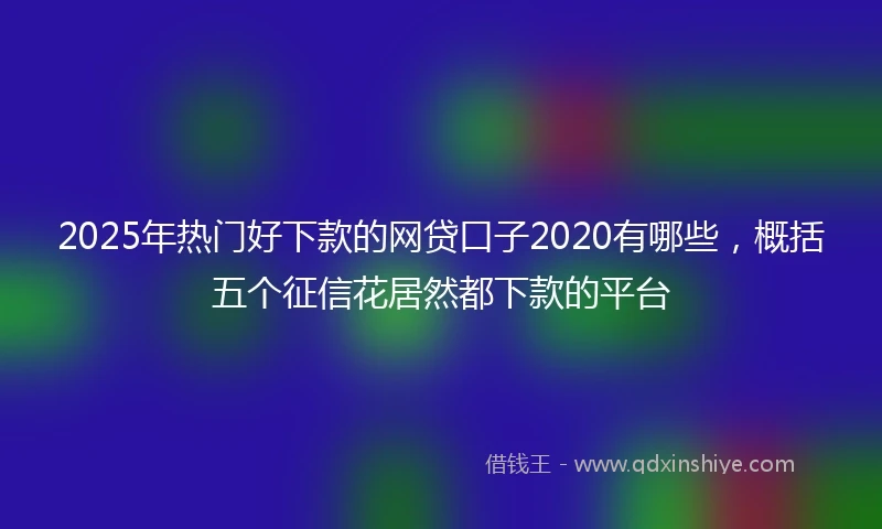 2025年热门好下款的网贷口子2020有哪些，概括五个征信花居然都下款的平台