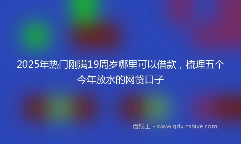 2025年热门刚满19周岁哪里可以借款，梳理五个今年放水的网贷口子