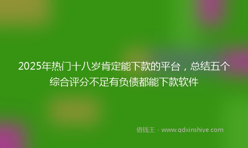 2025年热门十八岁肯定能下款的平台，总结五个综合评分不足有负债都能下款软件