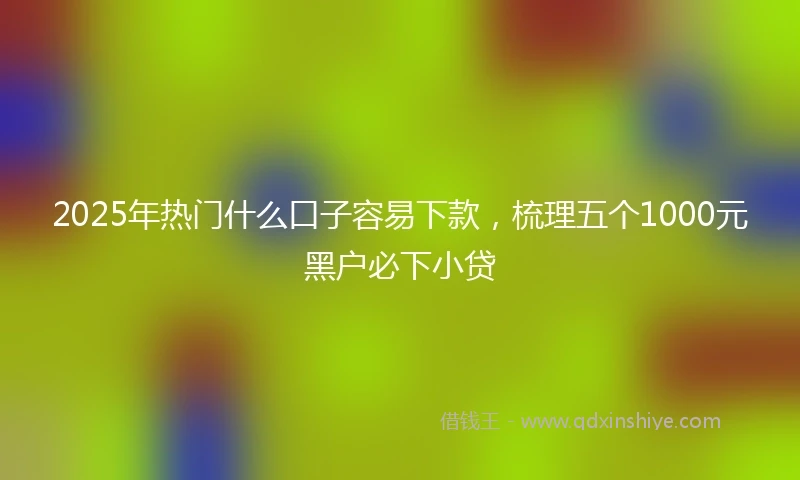 2025年热门什么口子容易下款，梳理五个1000元黑户必下小贷