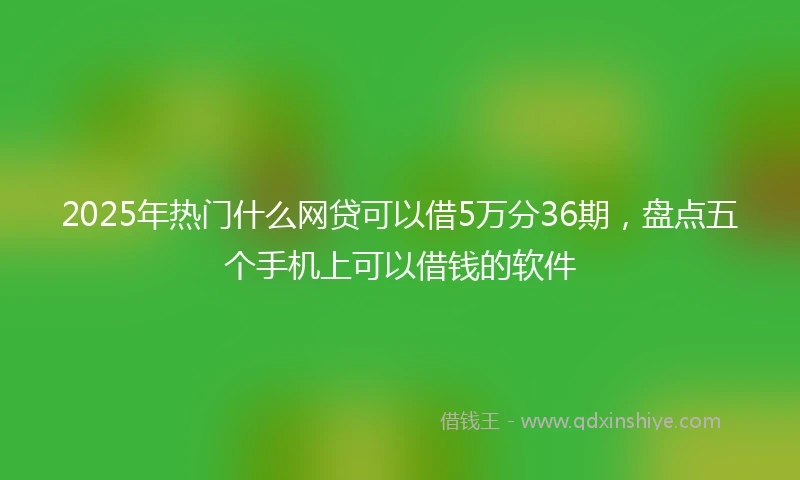 2025年热门什么网贷可以借5万分36期，盘点五个手机上可以借钱的软件