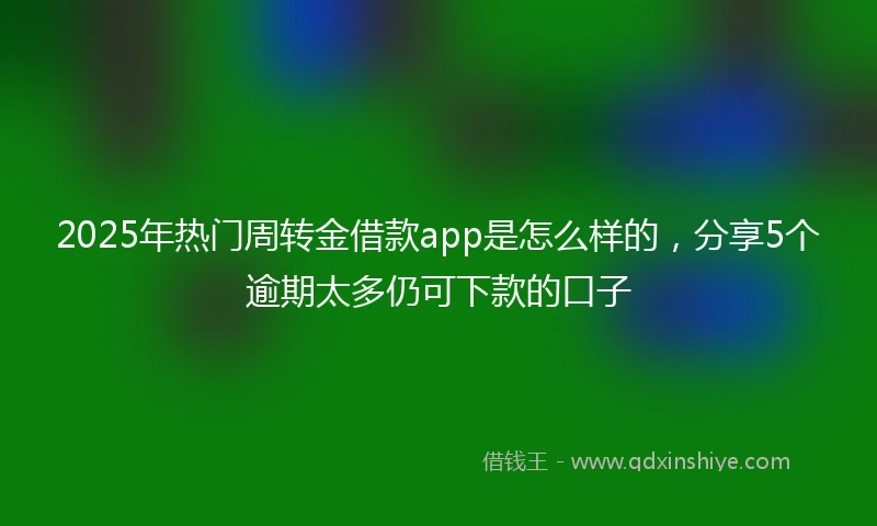 2025年热门周转金借款app是怎么样的，分享5个逾期太多仍可下款的口子