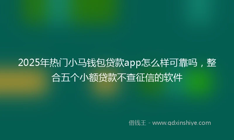 2025年热门小马钱包贷款app怎么样可靠吗，整合五个小额贷款不查征信的软件