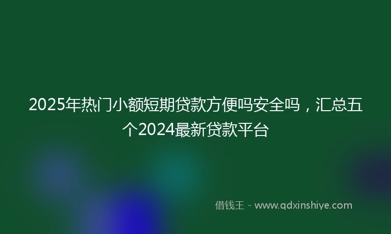 2025年热门小额短期贷款方便吗安全吗，汇总五个2024最新贷款平台