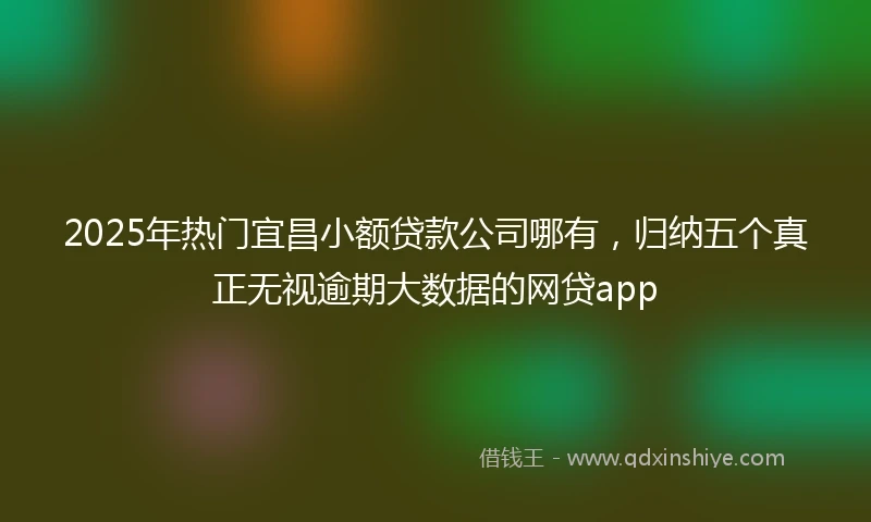 2025年热门宜昌小额贷款公司哪有，归纳五个真正无视逾期大数据的网贷app