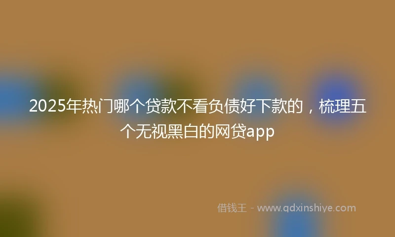 2025年热门哪个贷款不看负债好下款的，梳理五个无视黑白的网贷app