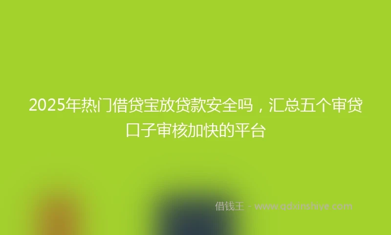 2025年热门借贷宝放贷款安全吗，汇总五个审贷口子审核加快的平台