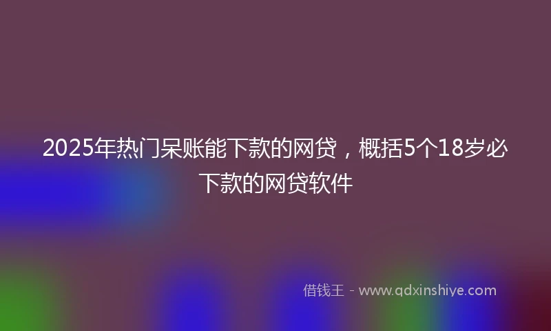 2025年热门呆账能下款的网贷，概括5个18岁必下款的网贷软件