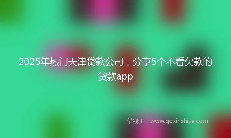 2025年热门天津贷款公司，分享5个不看欠款的贷款app