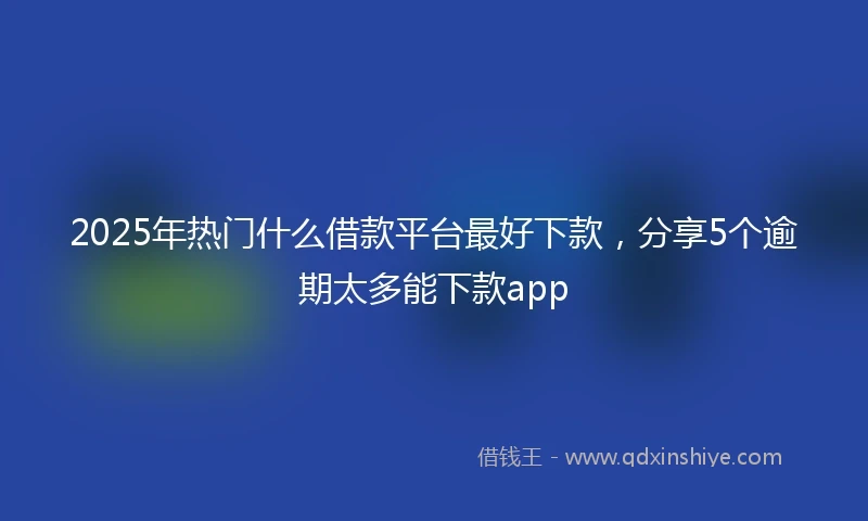2025年热门什么借款平台最好下款，分享5个逾期太多能下款app