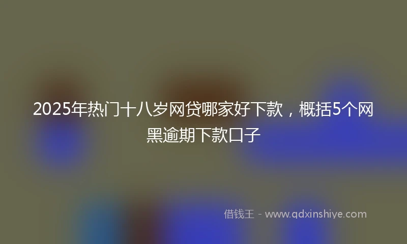 2025年热门十八岁网贷哪家好下款，概括5个网黑逾期下款口子