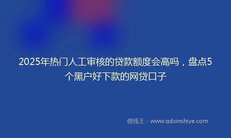 2025年热门人工审核的贷款额度会高吗，盘点5个黑户好下款的网贷口子