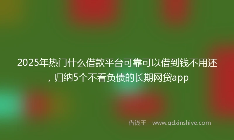 2025年热门什么借款平台可靠可以借到钱不用还，归纳5个不看负债的长期网贷app