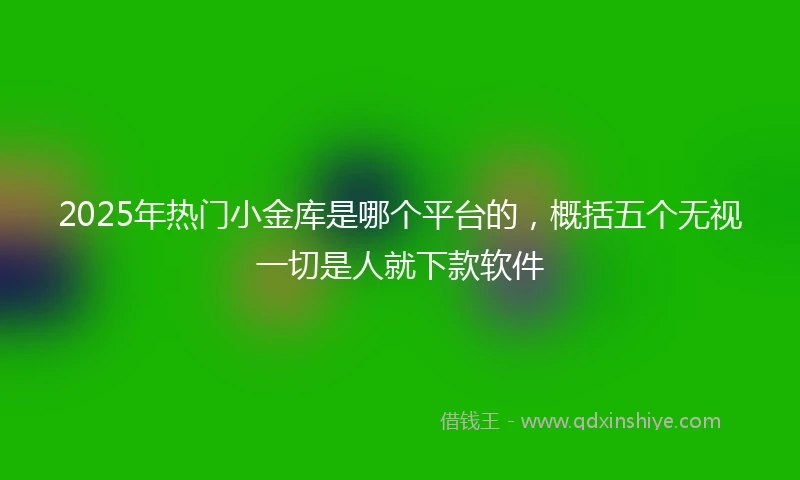 2025年热门小金库是哪个平台的，概括五个无视一切是人就下款软件