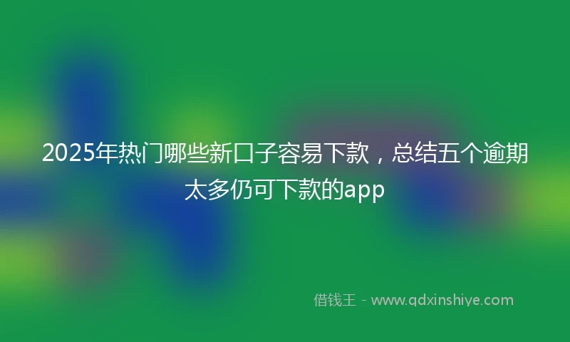 2025年热门哪些新口子容易下款，总结五个逾期太多仍可下款的app