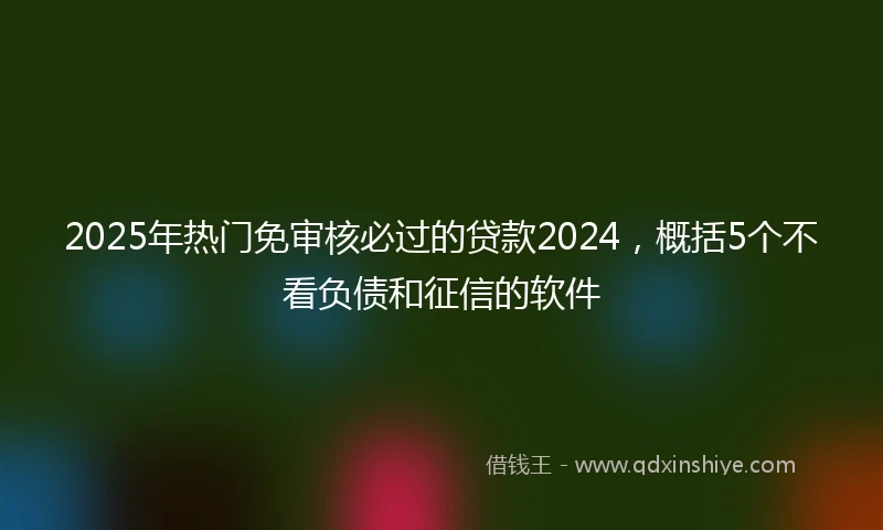2025年热门免审核必过的贷款2024，概括5个不看负债和征信的软件
