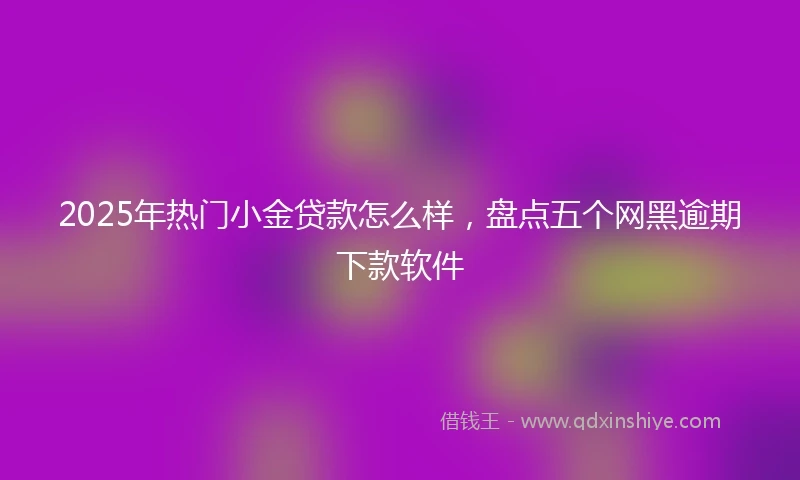 2025年热门小金贷款怎么样，盘点五个网黑逾期下款软件
