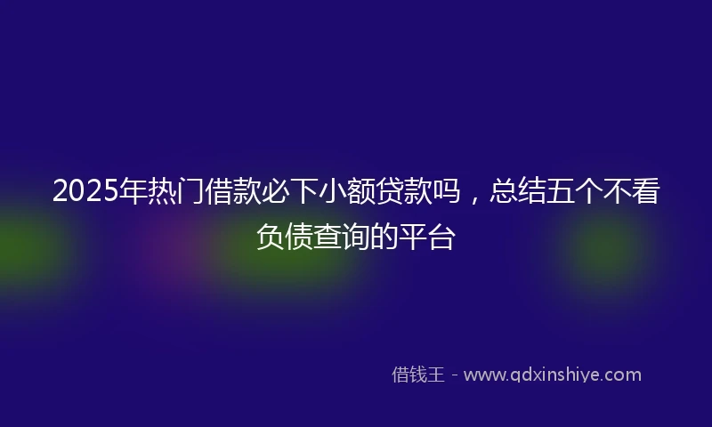 2025年热门借款必下小额贷款吗，总结五个不看负债查询的平台